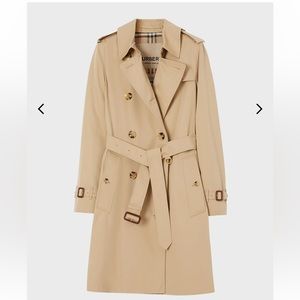 Mid-length Burberry Kensington Heritage Trench Coat, US size 6
